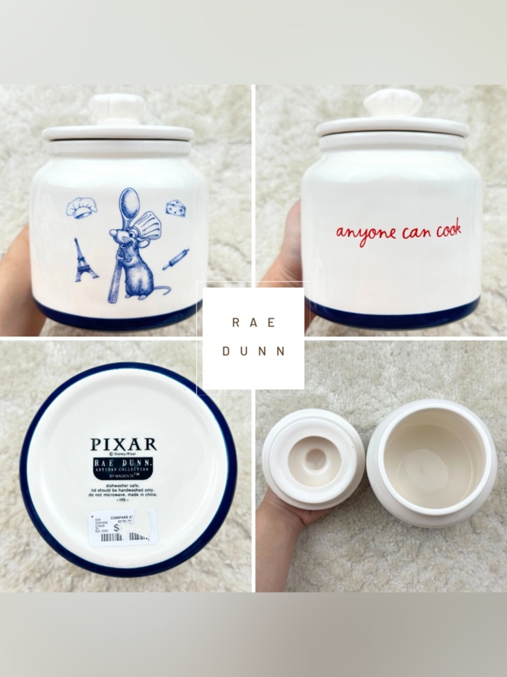 Rae Dunn Pixar Ratatouille Jar Canister